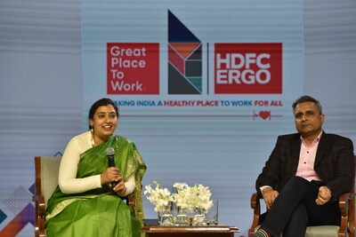 LtoR: Yeshasvini Ramaswamy, CEO, Great Place To Work ® India in conversation with Mr.Anuj Tyagi, Deputy MD, HDFC ERGO General Insurance in Wellness Confluence
