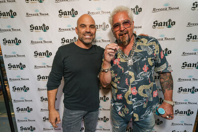 Guy Fieri and Rocco Mangel at Rocco's Tacos & Tequila Bar West Palm Beach