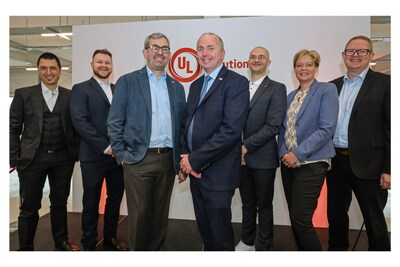 UL Solutions expands U.K. laboratory to help better service the appliance and lighting industries. Pictured above left to right: Alessio Della Noce, VP and GM, UL Solutions, Kieron Dent, senior sales executive, UL Solutions, Paul Jones, director, UK and Ireland, B.E.G. UK Ltd, Andy Threlfall, technical and policy director, Foodservice Equipment Association, Jordan Bucko, operations manager, UL Solutions, Mette Pedersen, SVP, UL Solutions, and Morten Claudi Lassen, VP, Europe UL Solutions.