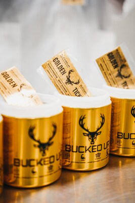 Bucked Up is hosting a treasure hunt and hiding 1,000 golden tickets inside new GOLD product bottles.
