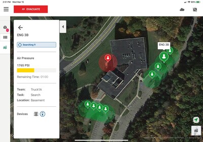 FireGrid™ Map View is the latest Connected Firefighter enhancement from MSA Safety. It is accessible through FireGrid Monitor, MSA’s tablet-based on-scene monitoring application. Map View shows a firefighter’s approximate location as a color-coded marker, using a MSA LUNAR device’s GPS capabilities and coordinates.
