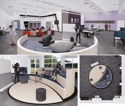 As part of PepsiCo's inaugural program at Pensole Lewis, students were tasked with designing a new student lounge on campus. The winning design by Angel Buckens and Rodney Banks will be built out by PepsiCo and unveiled this summer.