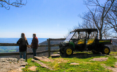 Adventure awaits on a guided Gator Tour through backcountry trails, scenic overlooks and history at Mountain Lake Lodge in Pembroke, VA.