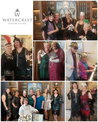 Residents and associates delight in jazzy tunes and festivities at the Roaring Twenties party hosted by Watercrest Macon Assisted Living and Memory Care in Macon, Ga.