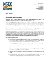 NGEx Minerals Reports 2022 Results