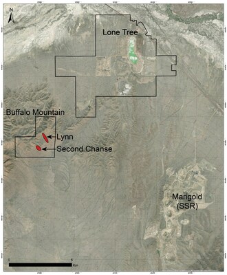 Figure 4 – Surface Plan of Buffalo Mountain & Lone Tree (CNW Group/i-80 Gold Corp)