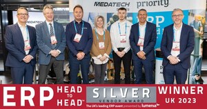 Medatech UK, a leading priority ERP partner in England, has won the Silver Vendor Award from Lumenia, a leading UK ERP and Digital consulting firm at the annual ERP HEADtoHEAD™ event