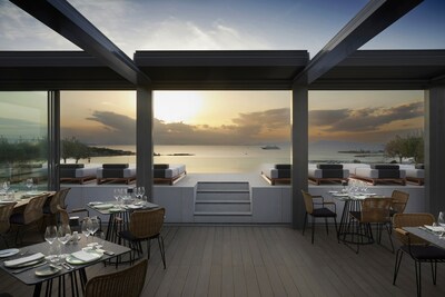 Dusit Suites Athens offers rooftop dining with a beautiful view at O Live Mediterranean restaurant