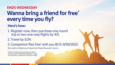 Wanna bring a friend for free* every time you fly?