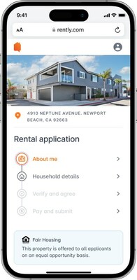 Rently's online rental application makes it easy for renters to apply for homes from their mobile device or desktop.