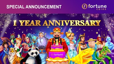 One of the leading social casinos in the United States and Canada is celebrating its one-year anniversary this April with a series of exciting promotions and giveaways for its players (CNW Group/Fortune Coins - Blazesoft Ltd.)