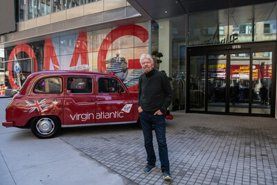 Sir Richard Branson, Founder at Virgin Group, launches Virgin Atlantic's "Taxi For Takeoff" in New York City