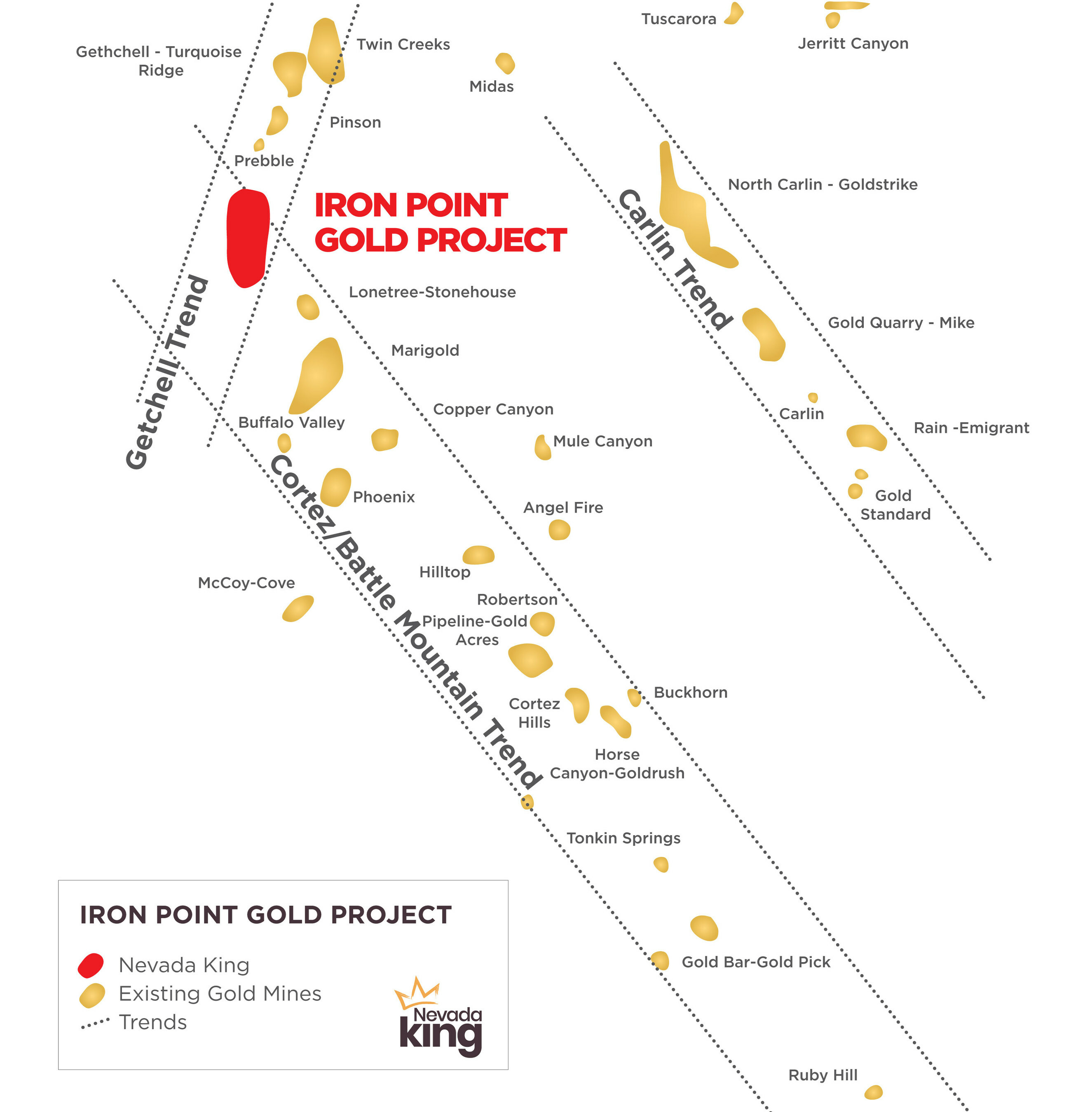 Nevada King Gold Intersects Lower Plate Hosted Carlin Type Gold at Iron