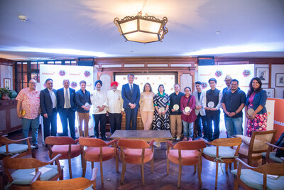 L to R: Mr. Bikramjit Ray, Mr. Jaspal Sabharwal, Mr. Aslam Gafoor, Mr. Prashant Issar, Chef Parvinder Bali, Chef Manjit Gill, Mr. Osamu Mogi, Ms. Karen Anand, Ms. Rupa Balachandar, Chef Vicky Ratnani, Chef Seefah Ketchaiyo, Chef Vikas Seth, Dr. FUKAHORI Yasukata, Mr. Harry Hakuei Kosato, Chef Karan Bane and Chef Kavitha Mantha