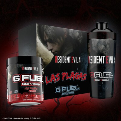 G FUEL Las Plagas, inspired by "Resident Evil 4," is now available for pre-order at GFUEL.com.