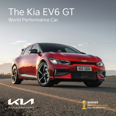 El Kia EV6 GT del 2023 fue coronado como el “World Performance Car” (PRNewsfoto/Kia America)