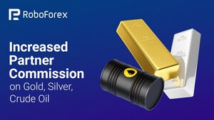 RoboForex aumenta la comisión de socios para oro, plata, petróleo e índices de EE.UU.