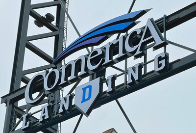 Comerica Landing, a unique fan experience inside Comerica Park, makes its debut in 2023 when the Detroit Tigers open the season on Thursday, April 6. (PRNewsfoto/Comerica Bank)