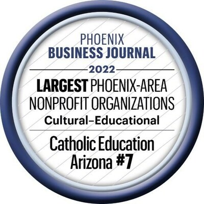 Phoenix Business Journal Awards Catholic Education with #7 in Largest Phoenix-Area Nonprofit Organizations within the Cultural-Educational sector.