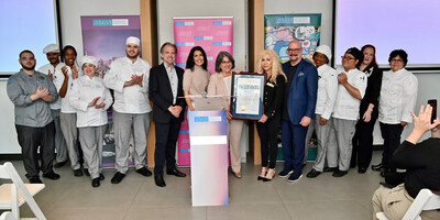 Miami-Dade County Mayor Daniella Levine Cava designates April 5th as “Food City of the Year Day” with official proclamation presented to David Whitaker, President/CEO of Greater Miami Convention & Visitors Bureau, at Arlo Wynwood.

Left to Right: Miami Culinary Institute (MCI) students, GMCVB Chairman Bruce Orosz, Arlo General Manager Jennifer Hiblum, Miami-Dade County Mayor Daniella Levine Cava, Aventura Commissioner Rachel Friedland, GMCVB President/CEO David Whitaker and MCI Chair Shelly Fano