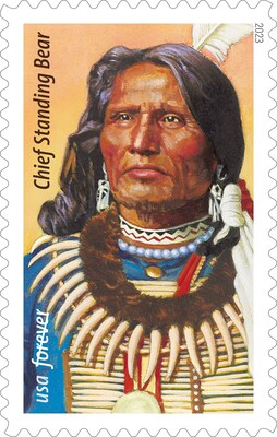 Postal Service honors Chief Standing Bear, who fought for Native American 14th Amendment.