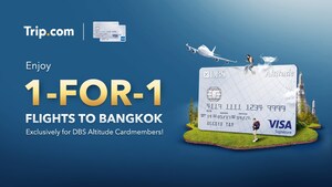 Trip.com Launches 1-for-1 Flights from Singapore to Bangkok with DBS Bank