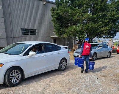 Lowe’s volunteer associates passed out more than 450 buckets filled with free supplies to residents in Rolling Fork, Mississippi, after an EF4 tornado tore through the small community.
