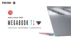 MEGABOOK T1, primeiro notebook da TECNO, ganha prêmio Red Dot 2023
