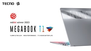 MEGABOOK T1, la primera computadora portátil de TECNO gana el Premio Red Dot 2023