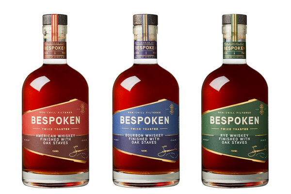 Bespoken's portfolio of double gold award-winning whiskeys.