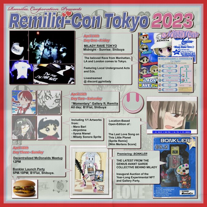 Remilia Corporation Debuts Milady Rave Tokyo and Announces Momentous New NFT: Bonkler - Vimarsana News