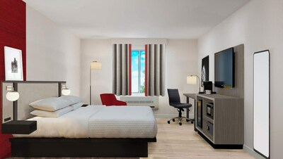 Wyndham has expanded its Manufacturer Direct program, giving Days Inn, Ramada and Microtel franchisees the opportunity to save tens of thousands on future room renovations. Above, a rendering of Ramada by Wyndham’s Ruby room design, now available through the program.