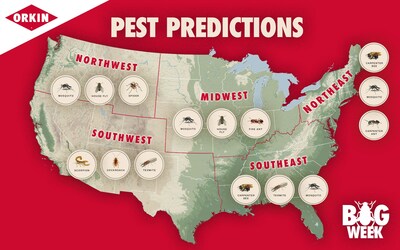 As the leader in pest control for more than 120 years, Orkin is committed to providing people with the critical information they need to understand what pests they can expect to encounter during peak pest season and how a professional can help tackle tough pest infestations.