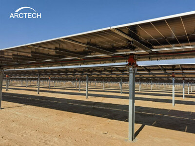 2.1GW Al Dhafra PV2 Project in Abu Dhabi (PRNewsfoto/Arctech)