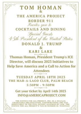 Join Tom Homan and The America Project at Mar-a-Lago