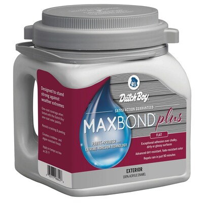 Dutch Boy® Paints unveils its newest, most advanced exterior coating: Maxbond® Plus exterior paint. An upgraded formula from the brand’s Maxbond® exterior paint product, Maxbond® Plus delivers extreme adhesion, as well as improved dirt resistance.