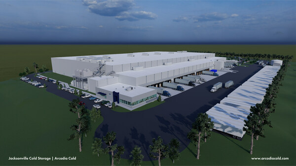 Arcadia Cold's Jacksonville Cold Storage facility rendering.
