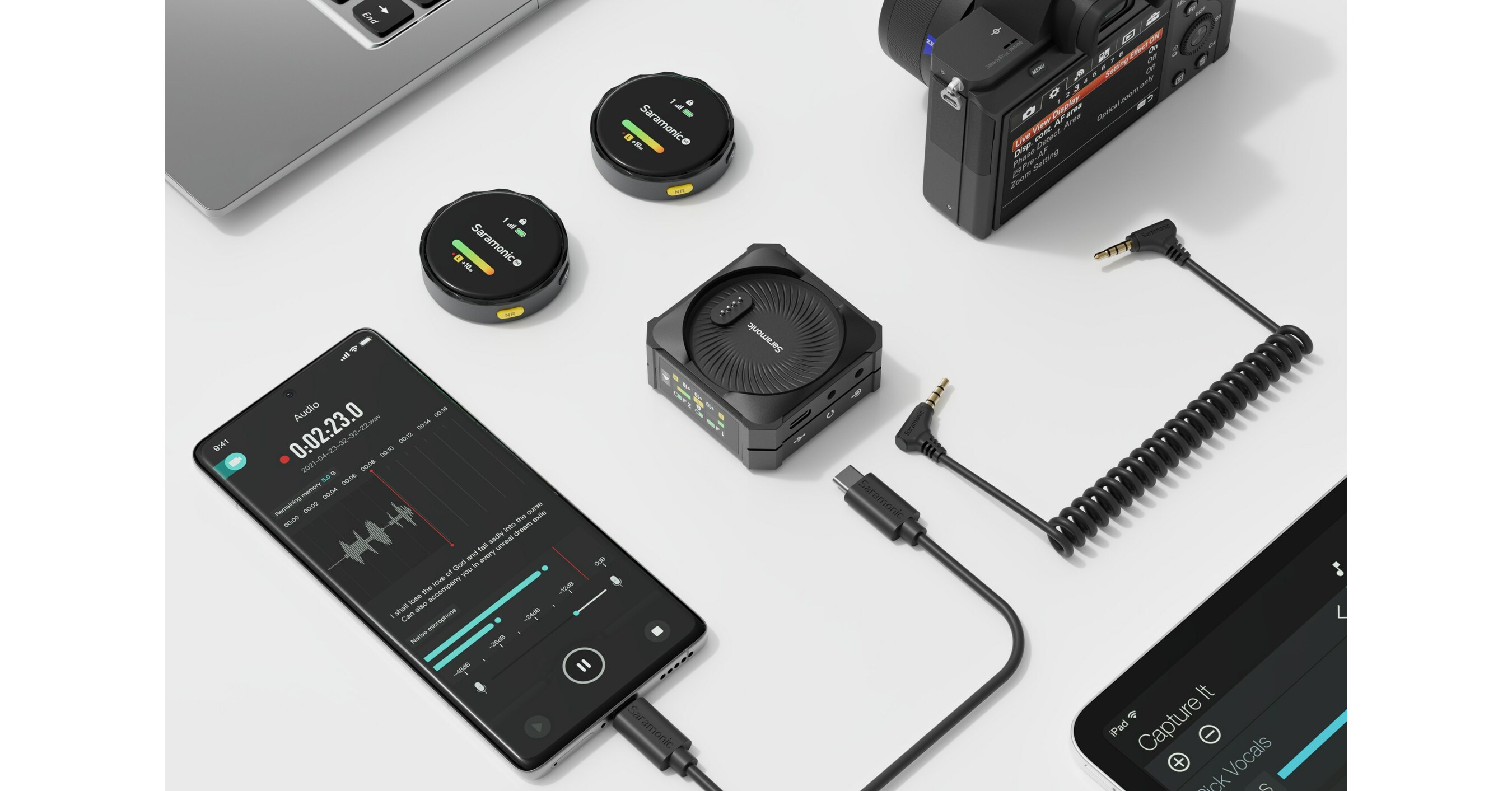 TOQUE EL FUTURO DEL SONIDO: SARAMONIC ANUNCIA EL MICR&Oacute;FONO INTELIGENTE INAL&Aacute;MBRICO BLINKME 2.4GHZ CON PANTALLA T&Aacute;CTIL