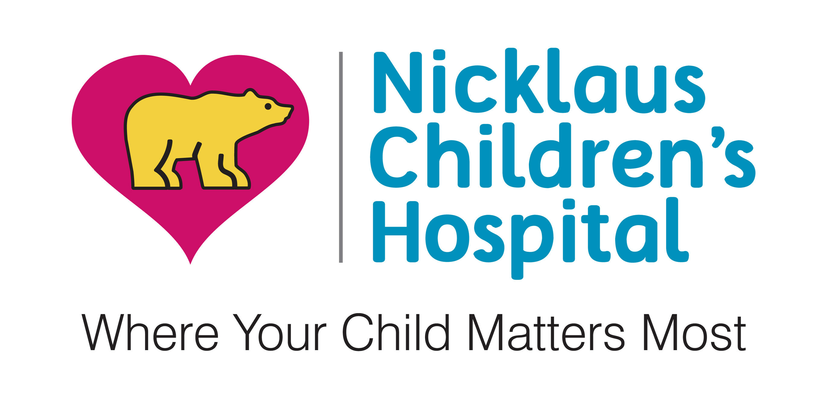 Nicklaus Children's Hospital logo with tagline. (PRNewsfoto/Nicklaus Children's Health System)