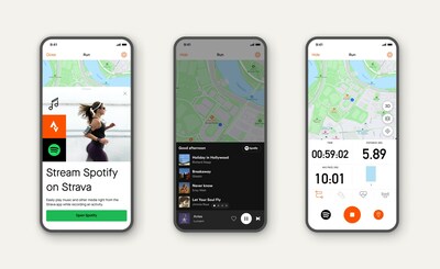The Spotify widget now appears on the Strava “record screen”,  allowing users to seamlessly plug into the motivation that gets them moving.