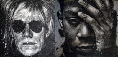 Portraits of Andy Warhol and Jean-Michel Basquiat ©thierry Ehrmann - Courtesy Musée L’Organe /La Demeure du Chaos – Abode of Chaos