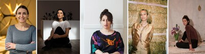 Photos from left to right : Maria Ezcurra: Photo: © Freddy Arciniegas // Anahita Norouzi: Photo: courtesy Anahita Norouzi // Celia Perrin Sidarous: Photo: © Tess Toby // Eve Tagny: Photo: courtesy Eve Tagny // Sara A. Tremblay: Photo: Sara A. Tremblay, Autoportrait avec fleurs d’épicerie, March 23, 2021 (CNW Group/Musée national des beaux-arts du Québec) Photos from left to right : Maria Ezcurra: Photo: © Freddy Arciniegas // Anahita Norouzi: Photo: courtesy Anahita Norouzi // Celia Perrin Sidarous: Photo: © Tess Toby // Eve Tagny: Photo: courtesy Eve Tagny // Sara A. Tremblay: Photo: Sara A. Tremblay, Autoportrait avec fleurs d’épicerie, March 23, 2021 (CNW Group/Musée national des beaux-arts du Québec)
