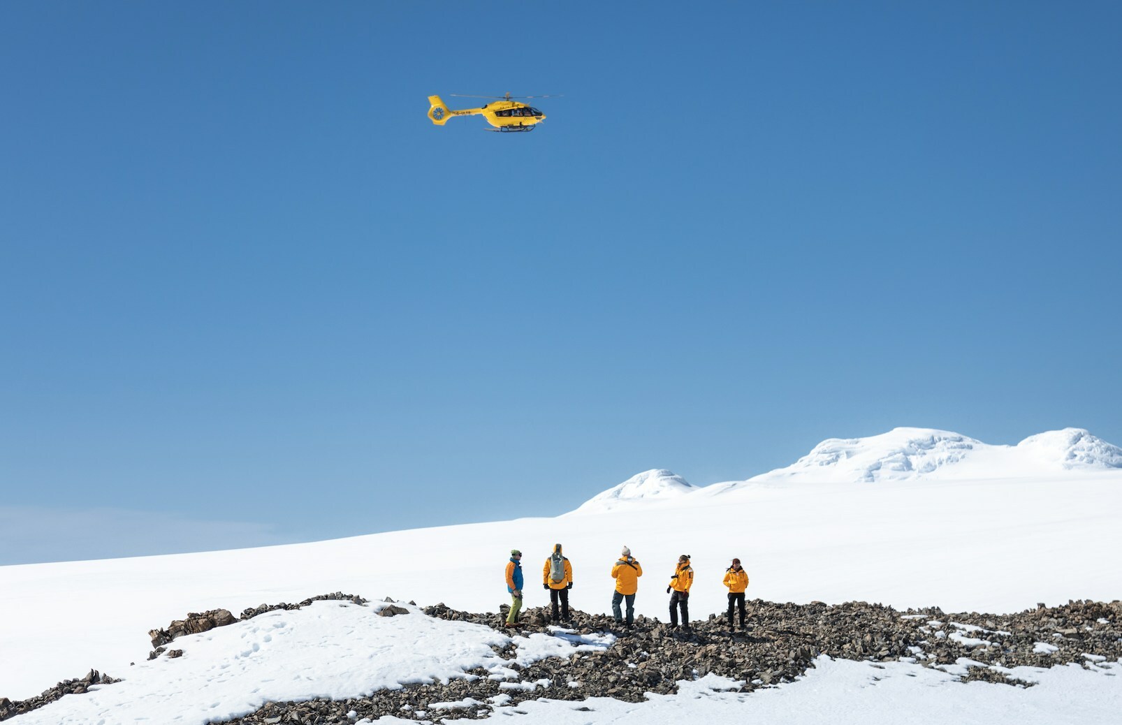 Quark Expeditions Delivers High on Helicopter Adventures in the Antarctic 2024-25 Season - Credit: Michelle Sole (Image at LateCruiseNews.com - April 2023)