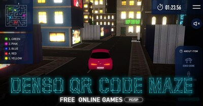 DENSO QR Code Maze, a free online game to help commemorate that DENSO invented the QR code almost 30 years ago -- and made it free to the world so all could benefit from its many capabilities.