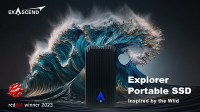 Exascend Explorer Portable SSD가 2023 레드닷 제품 디자인 어워드를 수상했다.