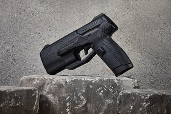 The Biofire Smart Gun® is a 9mm handgun secured by fingerprint and facial recognition biometrics.