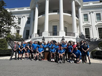 Wounded warriors gather at the White House for the annual Wounded Warrior Project® (WWP) Soldier Ride®, where they were cheered on and hosted by Vice President Kamala Harris and Second Gentleman Douglas Emhoff.