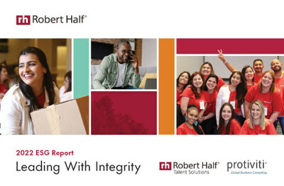 Robert Half's 2022 Leading With Integrity: Environmental, Social and Governance Report