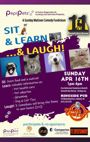 SIT AND LEARN…&amp; LAUGH! Stand-Up Comedy Event to Raise Funds for Animal Shelter