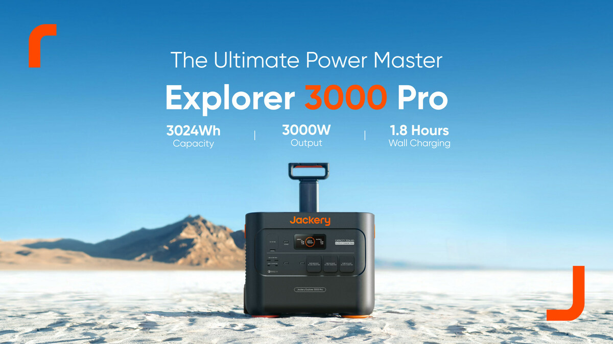 New Explorer 3000 Pro available from April 20th: Jackery's most powerful power station with 3000 watts comes with reduced weight, app control, and a whisper-quiet silent mode - Vimarsana News